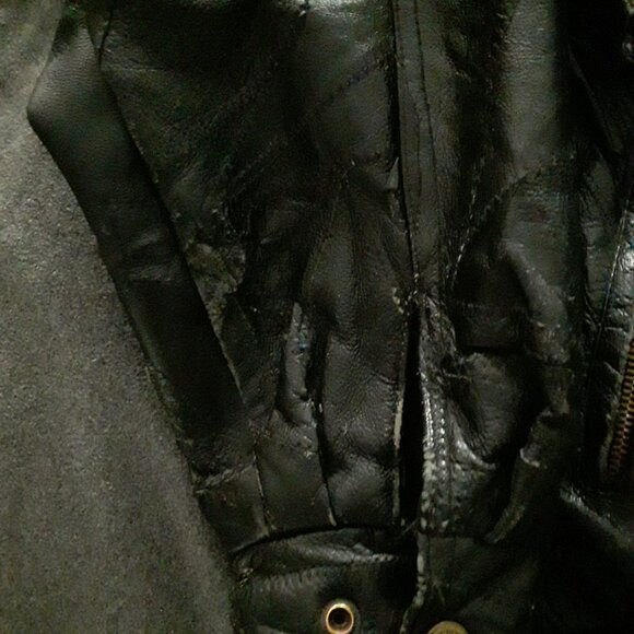 Vintage Flight Path Black Leather Jacket - XL - UNISEX - Picture 8 of 10